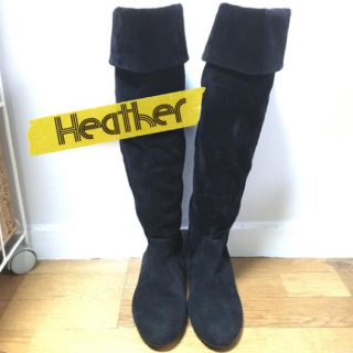 ヘザー(heather)のAyaka様専用！ベルベット素材ニーハイブーツ(ブーツ)