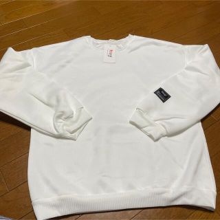 ホワイトトレーナー新品未使用品‼️週末値下げ‼️(Tシャツ/カットソー(七分/長袖))