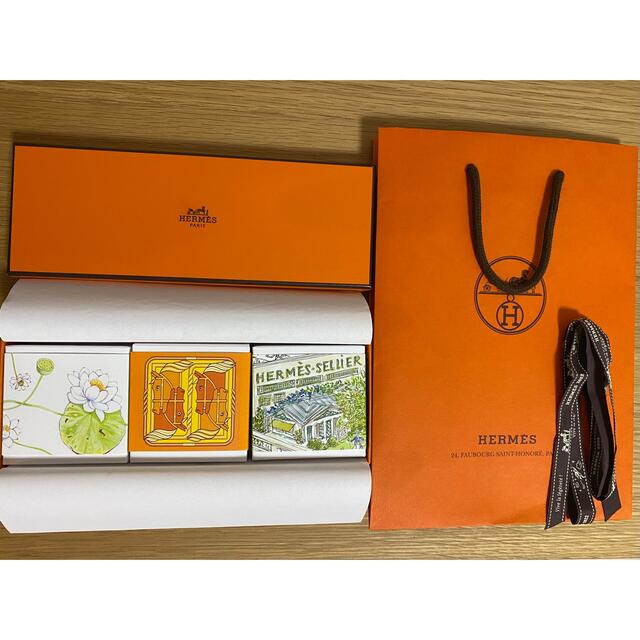 【新品•未使用】☆箱入り☆HERMES エルメス パルファムソープ 3個セット