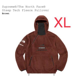 【送料込み】Supreme × TNF コラボフリースパーカー XXL ブラウン