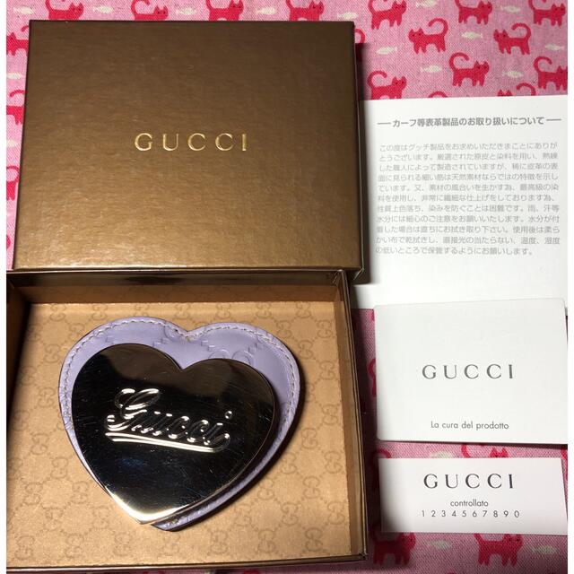 Gucci(グッチ)の⭐️グッチ　GUCCI    コンパクトミラー⭐️ハート レディースのファッション小物(ミラー)の商品写真