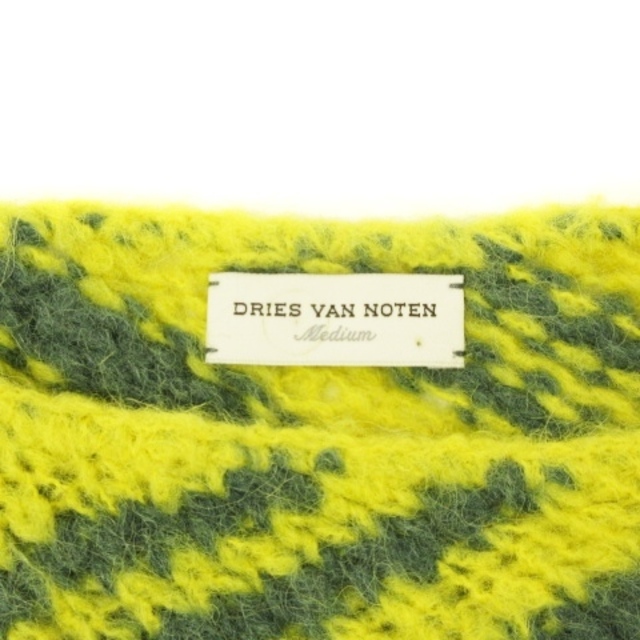 DRIES VAN NOTEN(ドリスヴァンノッテン)のドリスヴァンノッテン ニット セーター 五分袖 イエロー グリーン M メンズのトップス(ニット/セーター)の商品写真