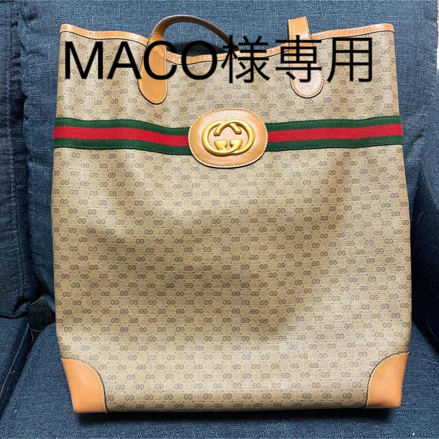 極美品 GUCCI グッチ GG柄 トートバッグ A4サイズ収納可能-