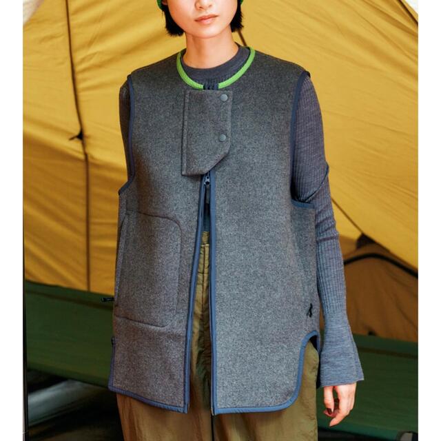 新品* nagonstans・今季・完売・asymmetry slit vest 本物 50%割引
