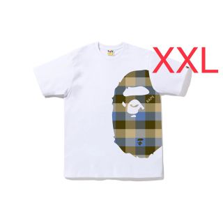 アベイシングエイプ(A BATHING APE)のBLOCK CHECK SIDE BIG APE HEAD TEE(Tシャツ/カットソー(半袖/袖なし))