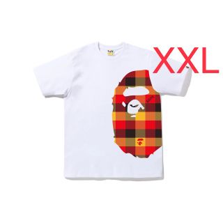 アベイシングエイプ(A BATHING APE)のBLOCK CHECK SIDE BIG APE HEAD TEE(Tシャツ/カットソー(半袖/袖なし))