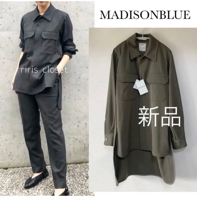 MADISONBLUE(マディソンブルー)の新品✨MADISONBLUE  ウールギャバジンシャツ 01 レディースのトップス(シャツ/ブラウス(長袖/七分))の商品写真