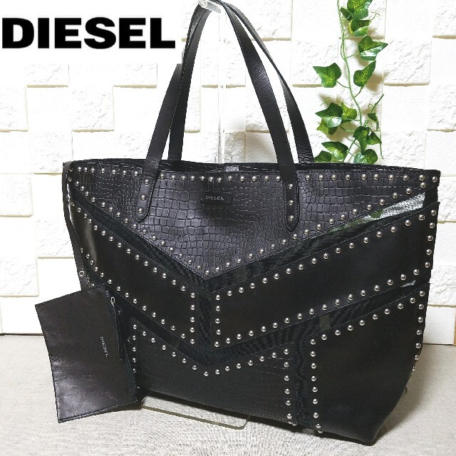 数量は多 非売品 トートバッグ 【美品】ディーゼル - DIESEL スタッズ