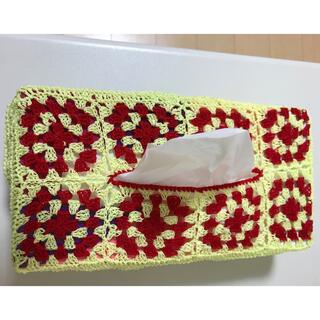 🌼　手編み　ティッシュカバー　🌼(ティッシュボックス)