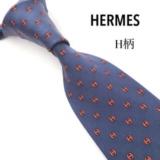 エルメス(Hermes)のHERMES エルメス ネクタイ 最高級シルク H柄 ロゴ柄  7029TA(ネクタイ)