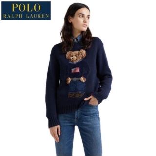 ポロラルフローレン(POLO RALPH LAUREN)の定価5.9万 美品 正規 Ｓ ポロ ラルフローレン 3D ポロベア セーター(ニット/セーター)