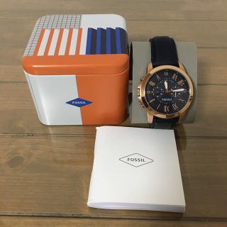 フォッシル(FOSSIL)のFOSSIL フォッシル グラント メンズウォッチ 腕時計 ゴールド 美品(腕時計(アナログ))