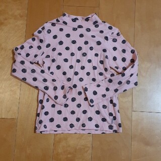 ベルメゾン(ベルメゾン)のベルメゾン　ピンク水玉　ハイネックカットソー　サイズ130(Tシャツ/カットソー)