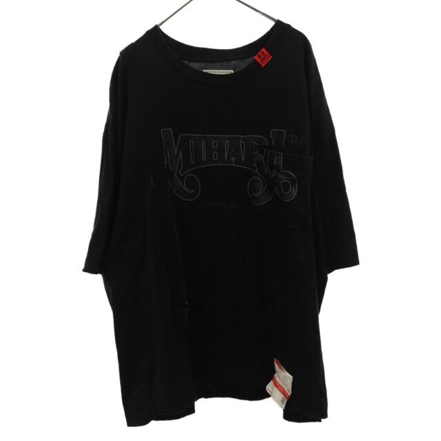 MIHARAYASUHIRO(ミハラヤスヒロ)のMIHARA YASUHIRO ミハラヤスヒロ 21SS suspendar T-shirt ロゴプリント クルーネック半袖Tシャツ ブラック A06TS662 メンズのトップス(Tシャツ/カットソー(半袖/袖なし))の商品写真