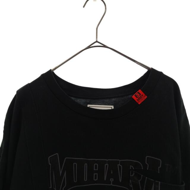 MIHARAYASUHIRO(ミハラヤスヒロ)のMIHARA YASUHIRO ミハラヤスヒロ 21SS suspendar T-shirt ロゴプリント クルーネック半袖Tシャツ ブラック A06TS662 メンズのトップス(Tシャツ/カットソー(半袖/袖なし))の商品写真