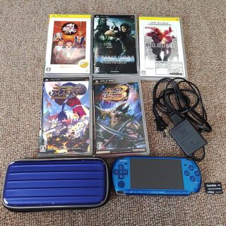 PSP本体　PSP3000 (ジャンク)+ソフト5本(携帯用ゲームソフト)