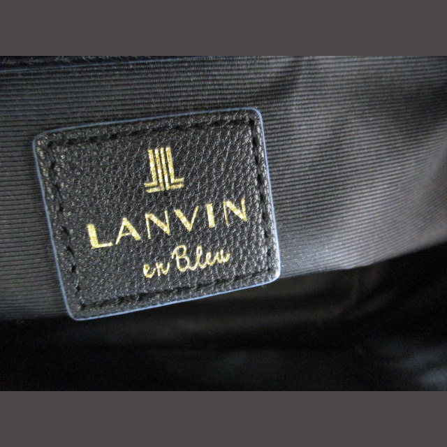 LANVIN en Bleu(ランバンオンブルー)のランバンオンブルー ワンショルダー ハンド トート バッグ フェイクレザー 黒 レディースのバッグ(ショルダーバッグ)の商品写真