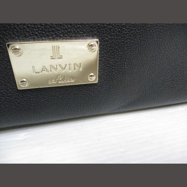 LANVIN en Bleu(ランバンオンブルー)のランバンオンブルー ワンショルダー ハンド トート バッグ フェイクレザー 黒 レディースのバッグ(ショルダーバッグ)の商品写真