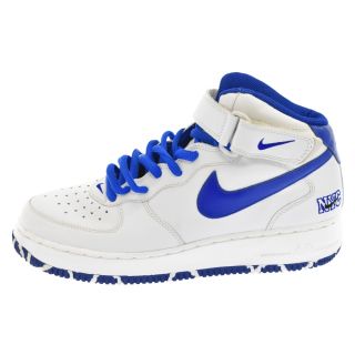 ナイキ(NIKE)のNIKE ナイキ air Force 1 NYC 306352-147 エアフォース1 ミッドカットスニーカー ホワイト×ブルー ニューヨーク(スニーカー)