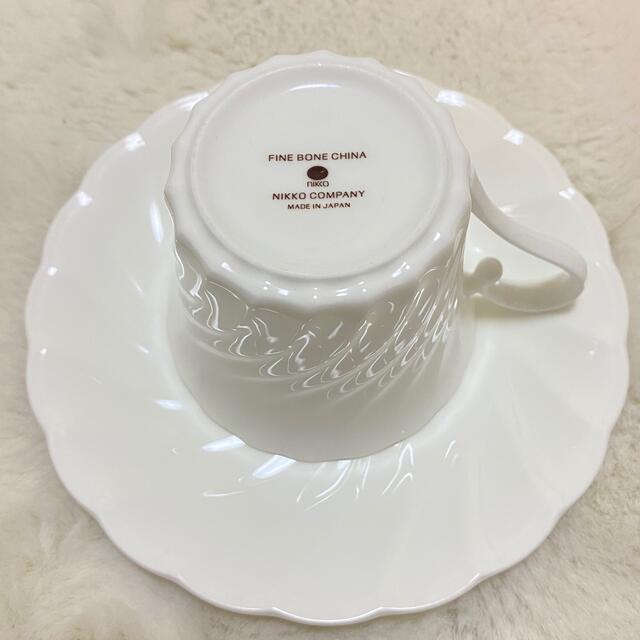 NIKKO(ニッコー)のコーヒーカップ  NIKKO FINE BONE CHINA ソーサーセット インテリア/住まい/日用品のキッチン/食器(グラス/カップ)の商品写真