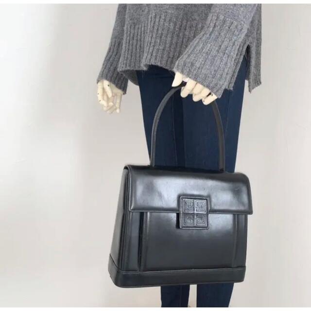 GIVENCHY ジバンシー ハンドバッグ 箱型 ロゴ 本革 レザー カバン 黒 GIVENCHY ジバンシー ハンドバッグ 箱型 ロゴ 本革 レザー カバン 黒