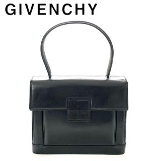 ジバンシィ(GIVENCHY)のGIVENCHY ジバンシー ハンドバッグ　箱型　ロゴ　本革　レザー　カバン　黒(ハンドバッグ)