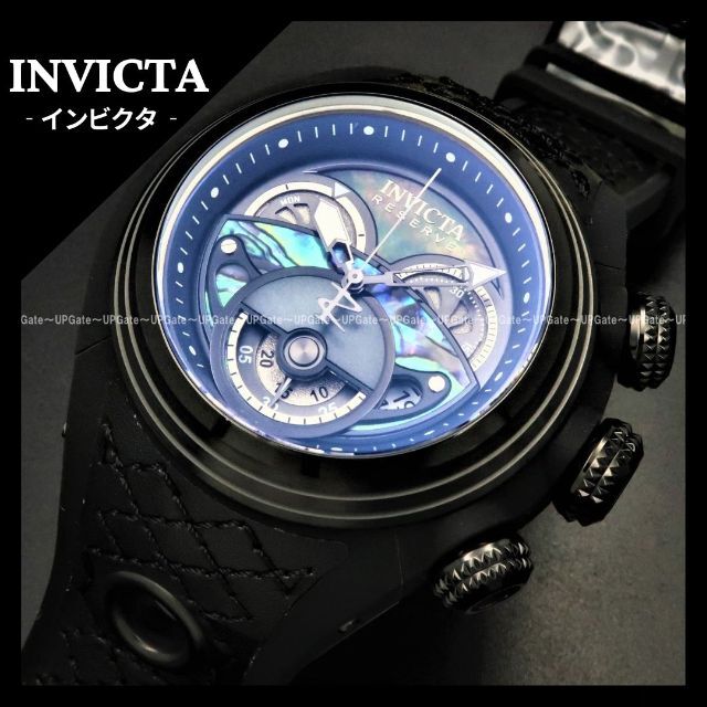 2枚で送料無料 Invicta☆Reserve S1☆クロノグラフ☆18Kpdブレス