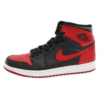 ナイキ(NIKE)のNIKE ナイキ AIR JORDAN 1 RETRO HIGH OG BRED 2013年 エアジョーダン1ブレッド ハイカットスニーカー 555088-023 ブラック/レッド(スニーカー)