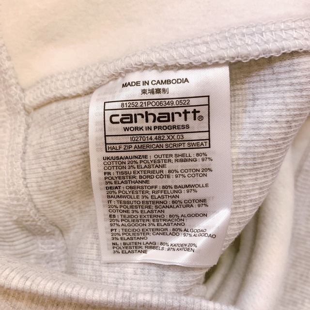 【新品未使用品】ラスト1点‼︎正規品☆Carhartt ハーフジップ スウェット