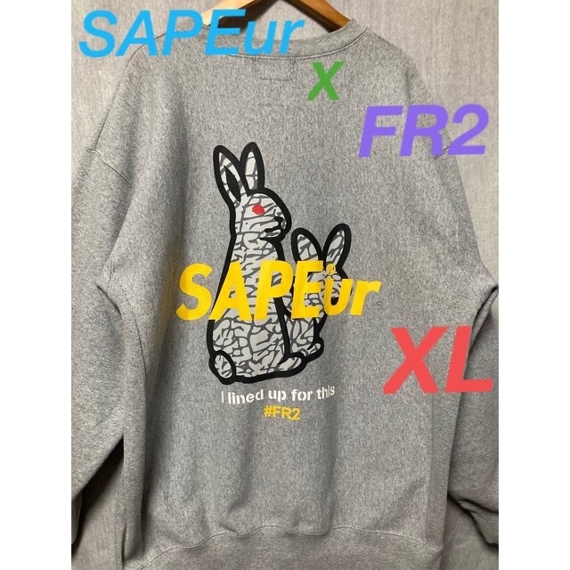 FR2×SAPEur/Cement Rabbit/Crewneck sweatnike