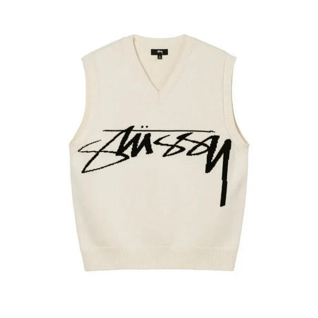 Lサイズ STUSSY PHOTO JACQUARD VEST ニットベスト