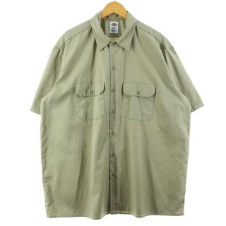 ディッキーズ(Dickies)の古着 ディッキーズ Dickies 半袖 ワークシャツ メンズXXL /eaa239270(シャツ)