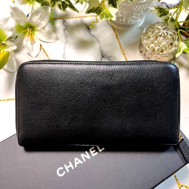 ファッション小物極美品★CHANEL ヴィンテージ  ラウンドファスナー長財布 ★正規品