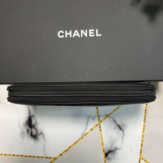 ファッション小物極美品★CHANEL ヴィンテージ  ラウンドファスナー長財布 ★正規品