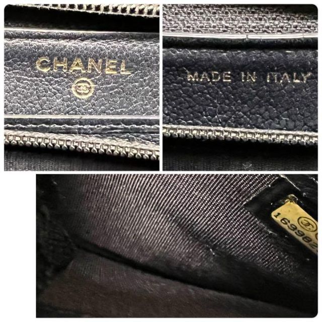 ファッション小物極美品★CHANEL ヴィンテージ  ラウンドファスナー長財布 ★正規品