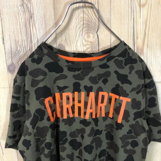 carhartt(カーハート)の『迷彩』90s 古着 カーハート グリーン Tシャツ 文字ロゴ Carhartt メンズのトップス(Tシャツ/カットソー(半袖/袖なし))の商品写真