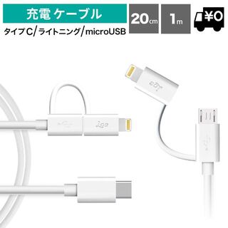 【0382】iPhone 2in1 USB Type-C ライトニング 1M(その他)