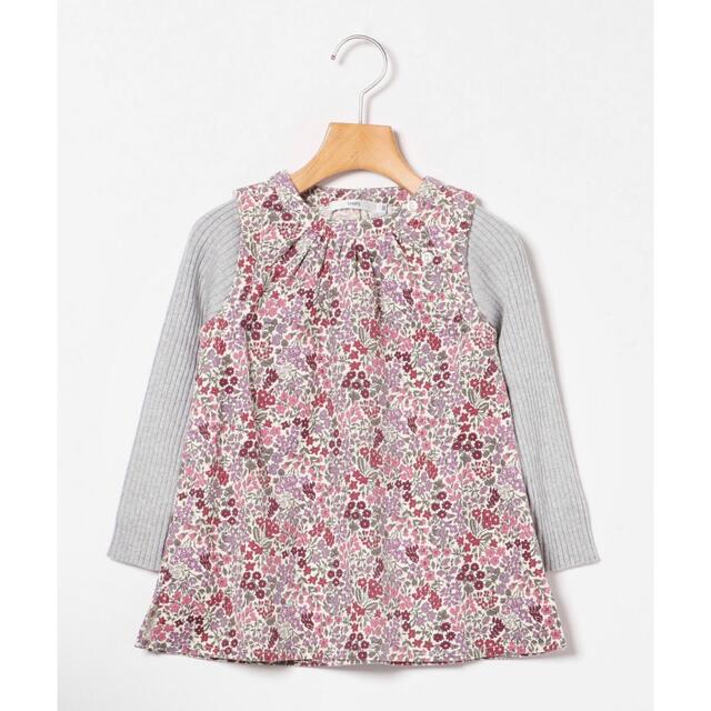 SHIPS KIDS(シップスキッズ)のSHIPS KIDS リバティ リブ レイヤード プルオーバー キッズ/ベビー/マタニティのキッズ服女の子用(90cm~)(Tシャツ/カットソー)の商品写真