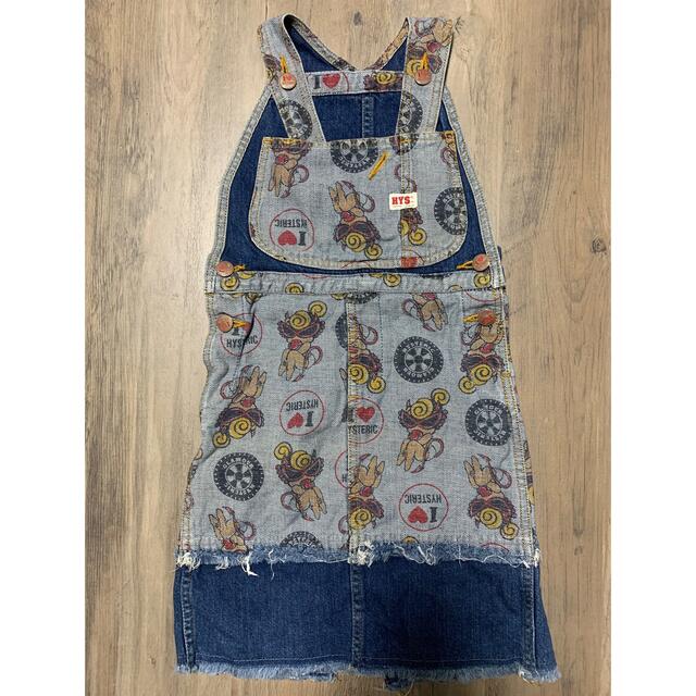 HYSTERIC MINI(ヒステリックミニ)のヒスミニ ワンピース ジャンパースカート 100 レア キッズ/ベビー/マタニティのキッズ服女の子用(90cm~)(ワンピース)の商品写真