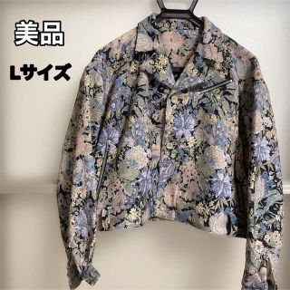 ザラ(ZARA)のレディース  ジャケット　ショート丈　柄　派手　美品　韓国風　人気　即日発送(テーラードジャケット)