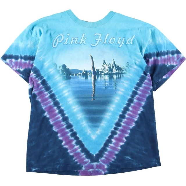 古着 90年代 LIQUID BLUE PINK FLOYD ピンクフロイド WISH YOU WERE HERE タイダイ柄 バンドTシャツ USA製 メンズL ヴィンテージ /eaa237924 メンズのトップス(Tシャツ/カットソー(半袖/袖なし))の商品写真