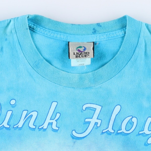古着 90年代 LIQUID BLUE PINK FLOYD ピンクフロイド WISH YOU WERE HERE タイダイ柄 バンドTシャツ USA製 メンズL ヴィンテージ /eaa237924 メンズのトップス(Tシャツ/カットソー(半袖/袖なし))の商品写真
