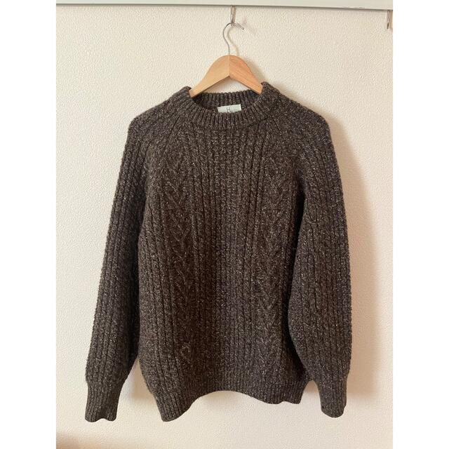 HERILL cashmere nep alan crew knit カーキ 2 | diamundialfuturos