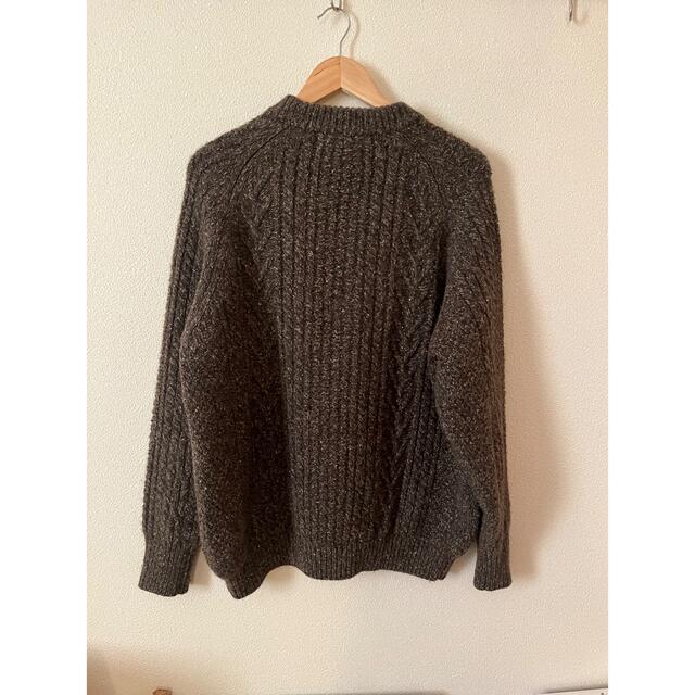 HERILL cashmere nep alan crew knit カーキ 2 | diamundialfuturos