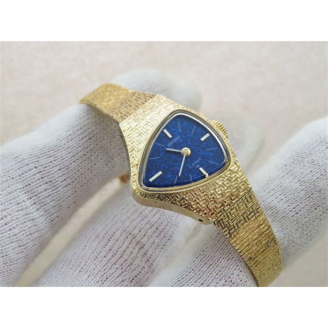 SEIKO 手巻き腕時計 11-7730 素敵なブルー文字盤 アンティーク
