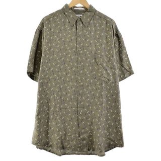 ペリーエリス(PERRY ELLIS)の古着 PERRY ELLIS 総柄 半袖 シルクシャツ メンズXL /eaa245343(シャツ)