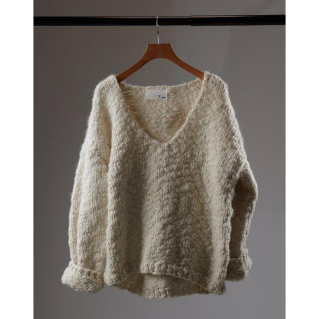 T . Japan　v neck hand knit