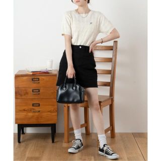 ウィゴー(WEGO)の【美品】WEGO タイトスカート デニム生地 ブラック(ミニスカート)