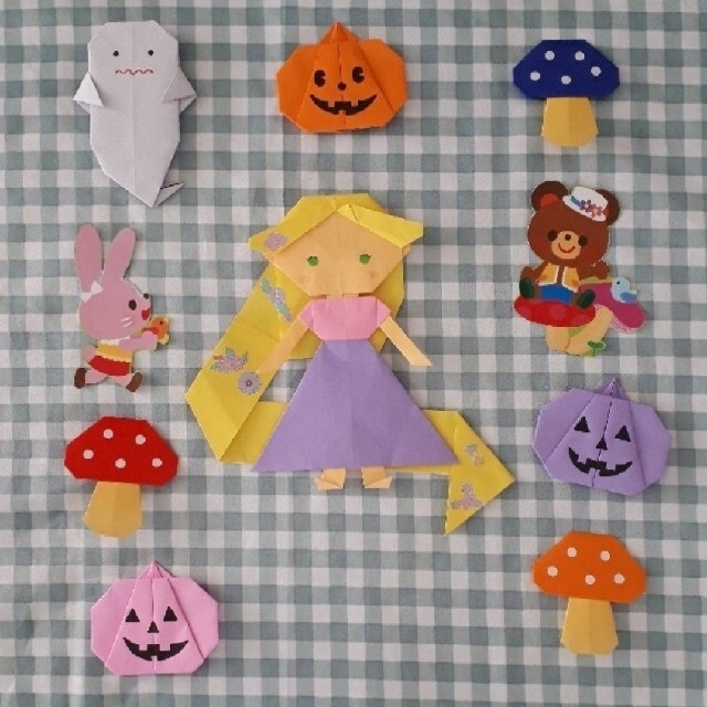 ハロウィン　折り紙　壁面　かぼちゃ ハンドメイドのハンドメイド その他(その他)の商品写真