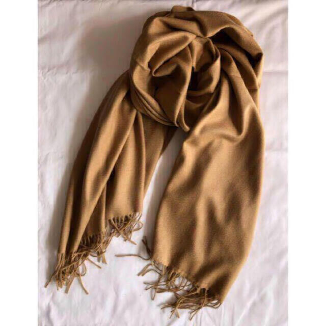 正規代理店タグ付◇ジョンストンズ カシミアストール 新品 キャメル